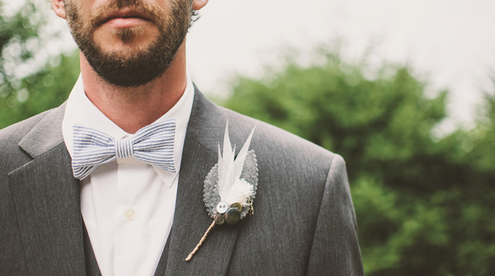 man in wedding suit